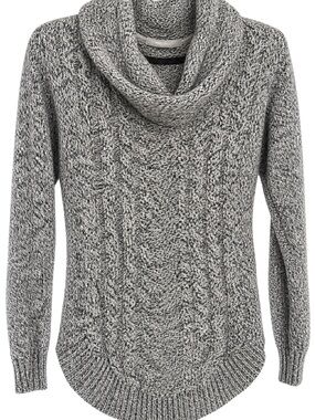 RD Style Marled Gray Cable Cowl Sweater